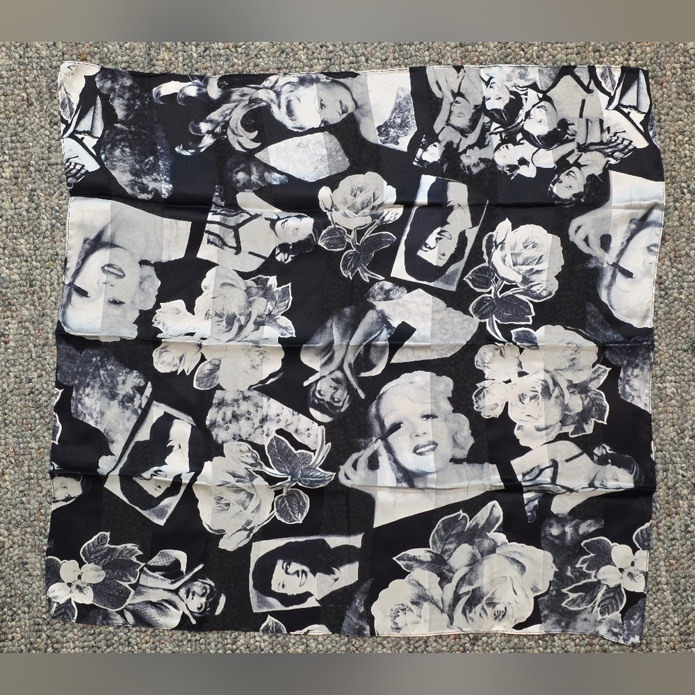 Anthropologie "Starlet" Square Silk Neck Scarf